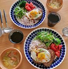 お取り寄せハンバーグでロコモコ丼ランチ ロコモコ丼 ロコモコ ランチ