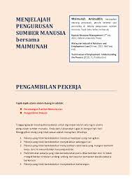 Contoh pembantu sumber manusia deskripsi kerja. Menjelajah Pengurusan Sumber Manusia Bersama Maimunah Pengambilan Pekerja Syafiqah Mohamed Rosli Academia Edu