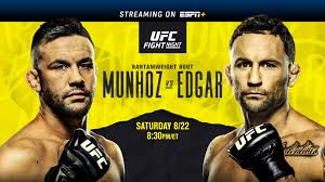 A youtube vs tiktok boxing event has been confirmed, and it features some of your favourite social media stars. Ufc Fight Night Munhoz Vs Edgar August 22 On Espn And Espn Espn Press Room U S