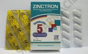 زنكترون كبسولات مكمل غذائي لعلاج نقص الزنك للشعر والبشرة وللرجال Zinctron Capsule Vitamins Dietary Supplements