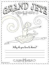Princess Camp Grand Jete Dance Coloring Pages Ballet Positions Teach Dance