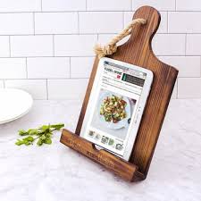 Personalized Wooden Tablet Recipe Stand Recipe Book Stand Recipe Book Holders Wooden Ipad Stand