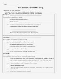 Sample Peer Review Checklist Peer Editing Learning To Write Student Teaching