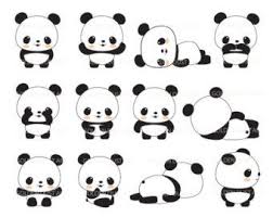 Black And White Cute Baby Panda Drawing Resultado De Imagen Para Kawaii Pandas Kawaii Panda Panda Drawing Cute Panda