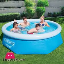 Buy Bestway Fast Set Family Swimming Pool 8 Feet X 26 Inch 57265 At Best Price In Pakistan Bestway Swimming Pools Pool