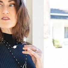 15.0mm Freshwater Pearl "Karla" Hand-Knotted Suede Baroque Necklace