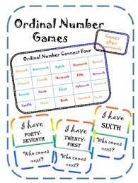 Ordinal Number Games Ordinal Numbers Number Games Math Numbers
