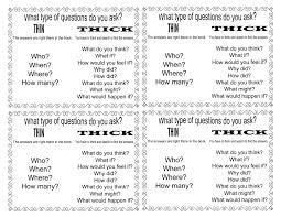 tools for close reading identifying thick or thin questions