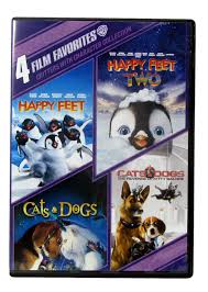 Amazon Com 4 Film Favorites Critters With Character Collection Happy Feet Happy Feet Two Cats Dogs And Cats Dogs Revenge Of Kitty Galore Movies Tv