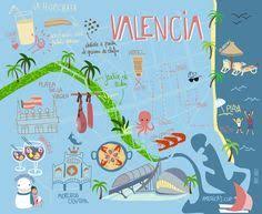 Valencia Map Par Mary Birdy Illustration Enfant Du Monde Images