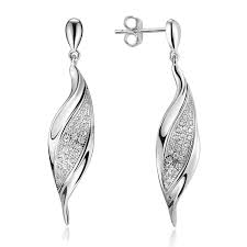Ohrhänger kristall 925 silber damen ohrringe hängend frauen anhänger sterling. Materia Zirkonia Ohrstecker Hangend Lang 925 Sterling Silber Damen Ohrringe Ebay