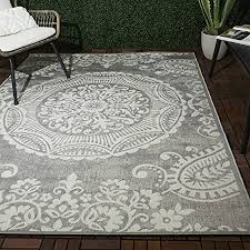 Place one in every room, or place several in one room. Amazon Com Balta Rugs Highland Light Grey Indoor Outdoor Medallion Rug 8 X 10 Low Pile Stain Resistant Furniture Decor