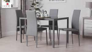 Lido glass extending dining table & 6 grey chairs cherry. Buy Argos Home Lido Glass Dining Table 4 Grey Chairs Dining Table And Chair Sets Argos