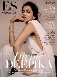 Deepika Padukone Covers Es Magazine June 29th 2018 By Buzz White Fashionotography Deepika Padukone Magazine Cover Magazine