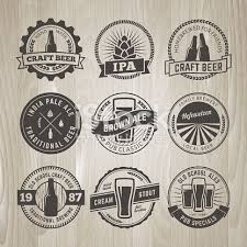 Set Of Vintage Craft Beer Labels And Emblems Vector Beer Logos On Bieretiketten Bier Craft Bier