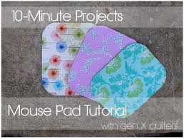 You can make your mouse pad from cork, felt, fabric, scrapbook paper or even leather. Fabric Mouse Pad Free Sewing Tutorial Sewing Patterns Free Small Sewing Projects Sewing Tutorials Free