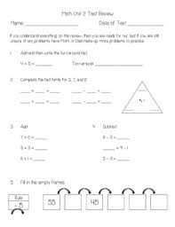 Everyday Math Unit 2 Review Everyday Math Second Grade Math First Grade Math