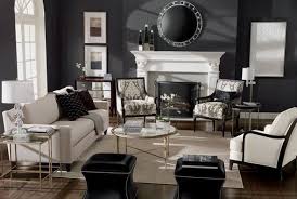 Ethan Allen Lines Lines Lines Balanced With Glamorous Details Softens Look Home Decor Black And White Living Room Ethan Allen Living Room