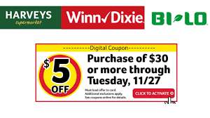 Check spelling or type a new query. 5 Off 30 Purchase At Bi Lo Winn Dixie Harveys Southern Savers
