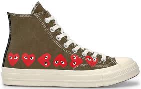 Comme Des Garcons Play X Converse Chuck Taylor Multi Heart 1970s Hi Converse Chuck Taylor All Star 70s Hi Comme Des Garcons Play Multi Heart Green In 2020 Cdg Converse Chuck Taylors Converse Chuck Taylor