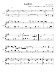 Beautiful By Bts Musescore Clarinet Music Piano Piano Sheet Music