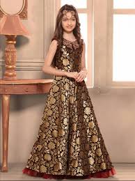 Western Birthday Party Dresses For Adults Golden Color Girl S Gown Western Dresses For Girl Gowns For Girls Kids Gown