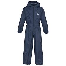 Trespass Kids Waterproof Breathable Rain Suit Button