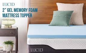 Amazon Com Lucid 3 Inch Gel Memory Foam Mattress Topper Queen Home Kitchen Foam Mattress Topper Memory Foam Mattress Topper Memory Foam Mattress
