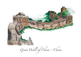 Walk the great wall of china. Postcards Road Trips Around The World Wonders Of The World Great Wall Of China Travel Drawing