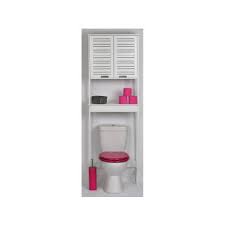 Relaxdays, spécialiste du mobilier en bambou vous propose son meuble mural destiné à la salle de bain ou aux toilettes. Meuble Dessus Wc 2 Portes Miami Vente De Meuble Et Rangement Conforama