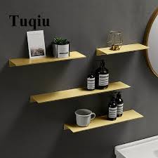 Tuqiu Bathroom Shelf Wall Mounted Or Nail Free Bath Shower Shelf Brushed Gold Bath Shampoo Holder Rack Aluminum Basket Holder Buy At The Price Of 19 56 In Al Badezimmer Regal Duschregal Dusche
