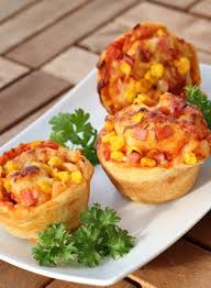 Rezept Pizzamuffins Hawaii Der Partysnack Lavie Deboite Snacks Fur Party Fingerfood Fingerfood Rezepte