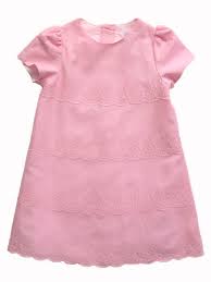Luli Me Pink Linen With Scallop Dress 12m 4t