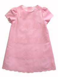 luli me pink linen with scallop dress 12m 4t