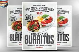 Chilli Jack S Burrito Poster Burritos Food Menu Template Restaurant Poster