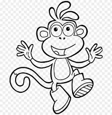 Dora coloring page from dora the explorer category. Dora The Explorer Boots Coloring Pages Boots The Monkey Drawi Png Image With Transparent Background Toppng