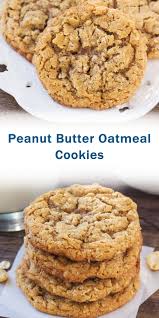 Peanut Butter Oatmeal Cookies Baked Dessert Recipes Peanut Butter Oatmeal Cookies Peanut Butter Recipes
