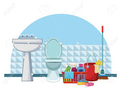 Download bathroom cleaning cliparts and use any clip art,coloring,png graphics in your website, document or. Housekeeping Cleaning Bathroom Products Bucket Supplies With Royalty Free Cliparts Vectors And Stock Illustration Image 124377733