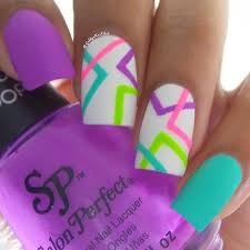 This colorful nail art design is such a stunning babe! 25 Cute Matte Nail Designs You Will Love Pretty Designs