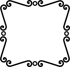 Undangan saya clip art at clker com vector clip. Border Frame Bunga Hitam Putih