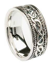 Man S Irish Celtic Knot Silver Ring On Sale Celtic Wedding Rings Wedding Rings Unique Celtic Knot Wedding Ring