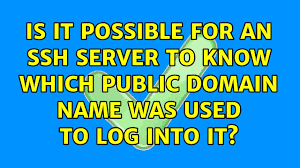 What is public domain and how is it used. Is It Possible For An Ssh Server To Know Which Public Domain Name Was Used To Log Into It Youtube
