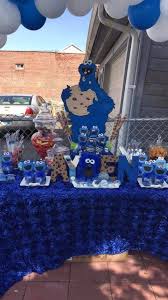 Pin By Yolanda Vazquez On Cookie Monster Birthday Cookie Monster Birthday Party Monster Baby Showers Monster Cookies