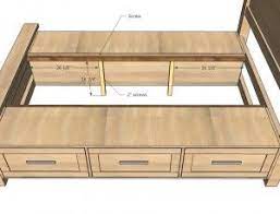 Building A King Size Bed With Storage In 2020 Bettrahmen Mit Schubladen Selbstgemachte Bettrahmen Diy Bett