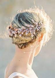 Ethereal Copper Leaf Headband Bridal Tiara Wedding Hair Accessories Rose Gold Rose Gold Hair Accessories Best Wedding Hairstyles Gold Bridal Headpiece