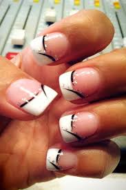 Black And White Nail Art Design 26 Awesome French Manicure Designs Hottest French Manicure Ideas Classic Nail Designs Classic Nails Manicures Designs