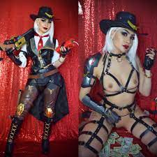 Ashe from Overwatch on/off cosplay by Felicia Vox Porn Pic - EPORNER