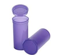 13 Dram/1.63 oz. Transparent Violet Philips RX® Pop-Top Vial with Hinged Lid