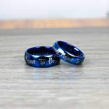 Nightmare Before Christmas Rings Nightmare Before Christmas Ring Nightmare Before Chri Blue Tungsten Wedding Bands Diamond Wedding Band Sets Blue Tungsten Ring
