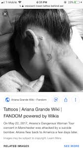 Pin By Brattitude On Piercings Tattoos Ariana Grande Tattoo Fandom Tattoos Crescent Moon Tattoo